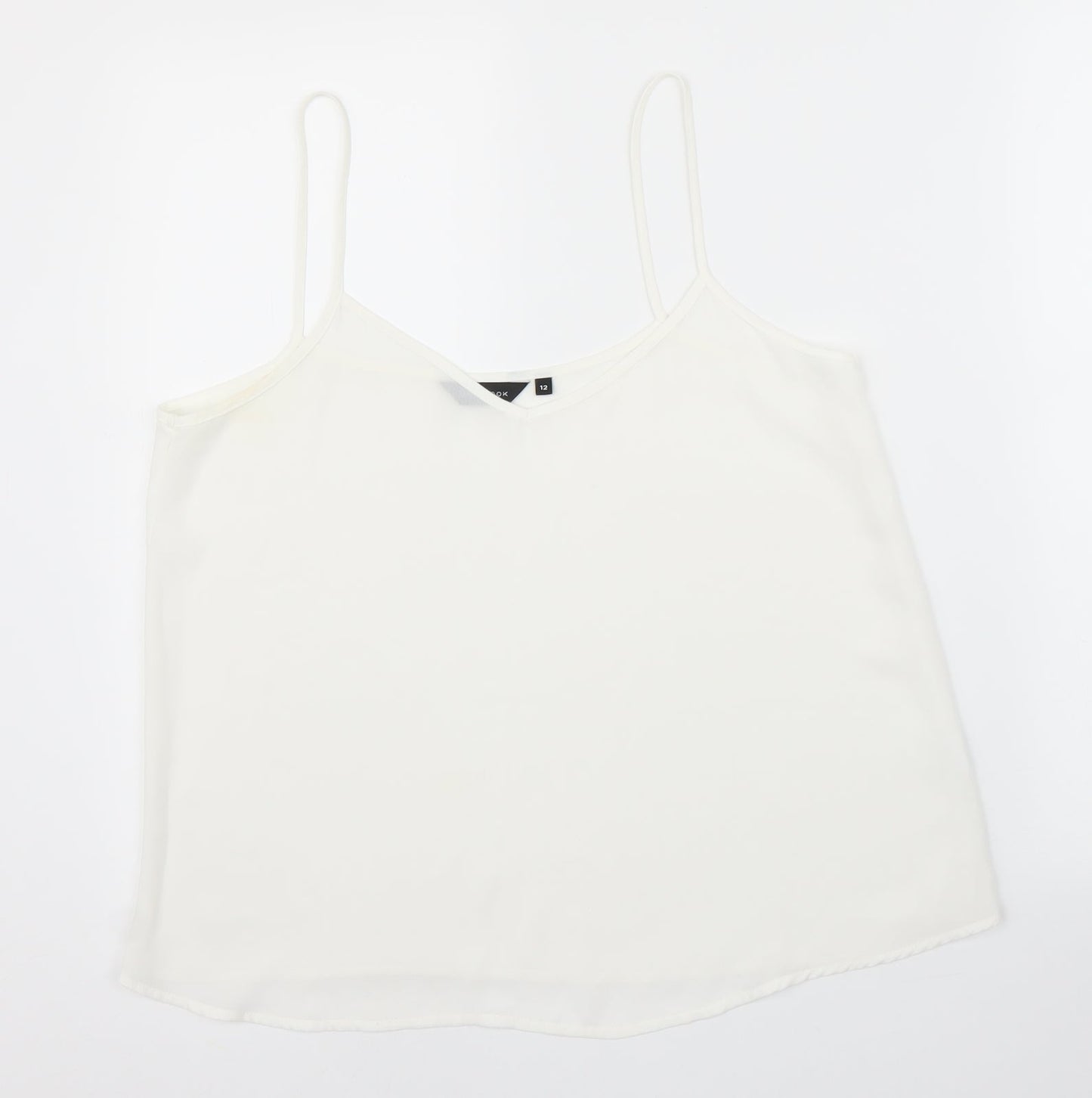 Womens UK Size 12 New Look White Camisole Blouse