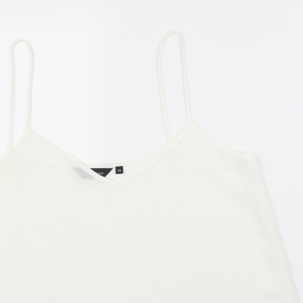 Womens UK Size 12 New Look White Camisole Blouse
