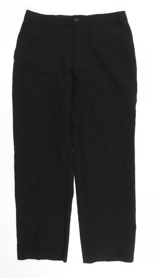 M&S Mens Black   Trousers  Size 27 in L27 in