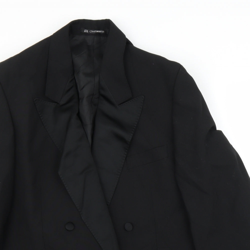 Mens UK Size 40 Chatsworth Regular Black Suit Jacket