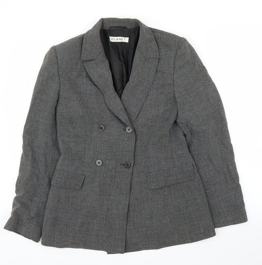 Womens UK Size 8 Planet Regular Grey Blazer