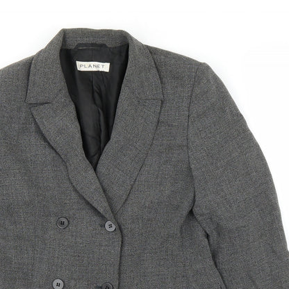 Womens UK Size 8 Planet Regular Grey Blazer
