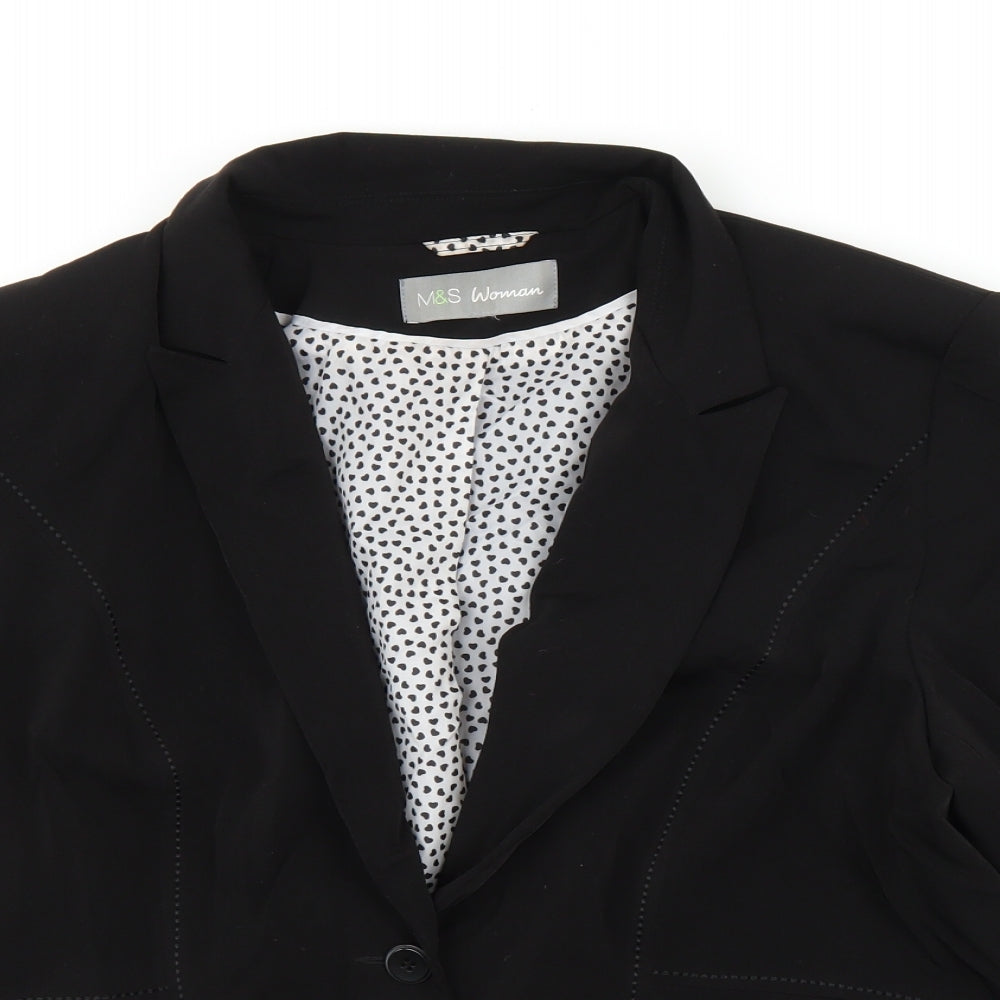 M&S Womens Black   Jacket Blazer Size L