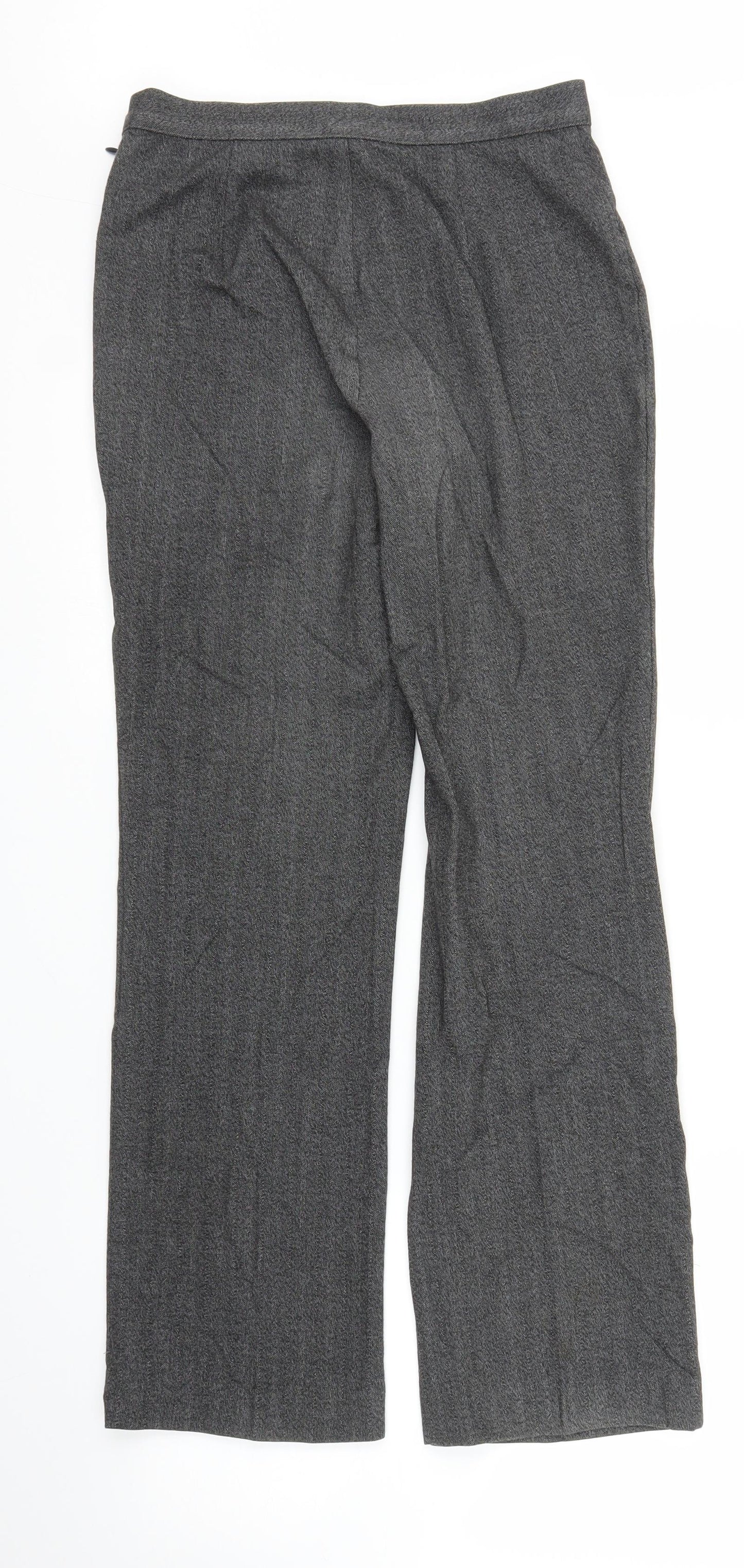 Womens UK Size S Preworn Regular Fit  Grey Trousers