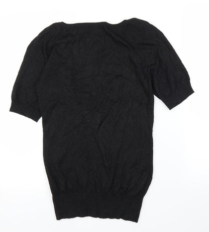 Womens UK Size 8 Oasis Black Basic Blouse
