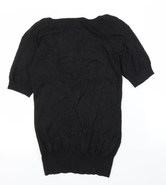 Womens UK Size 8 Oasis Black Basic Blouse