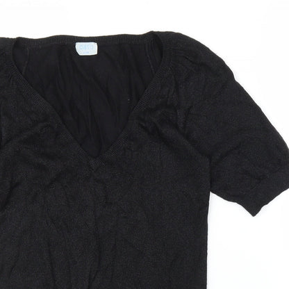 Womens UK Size 8 Oasis Black Basic Blouse