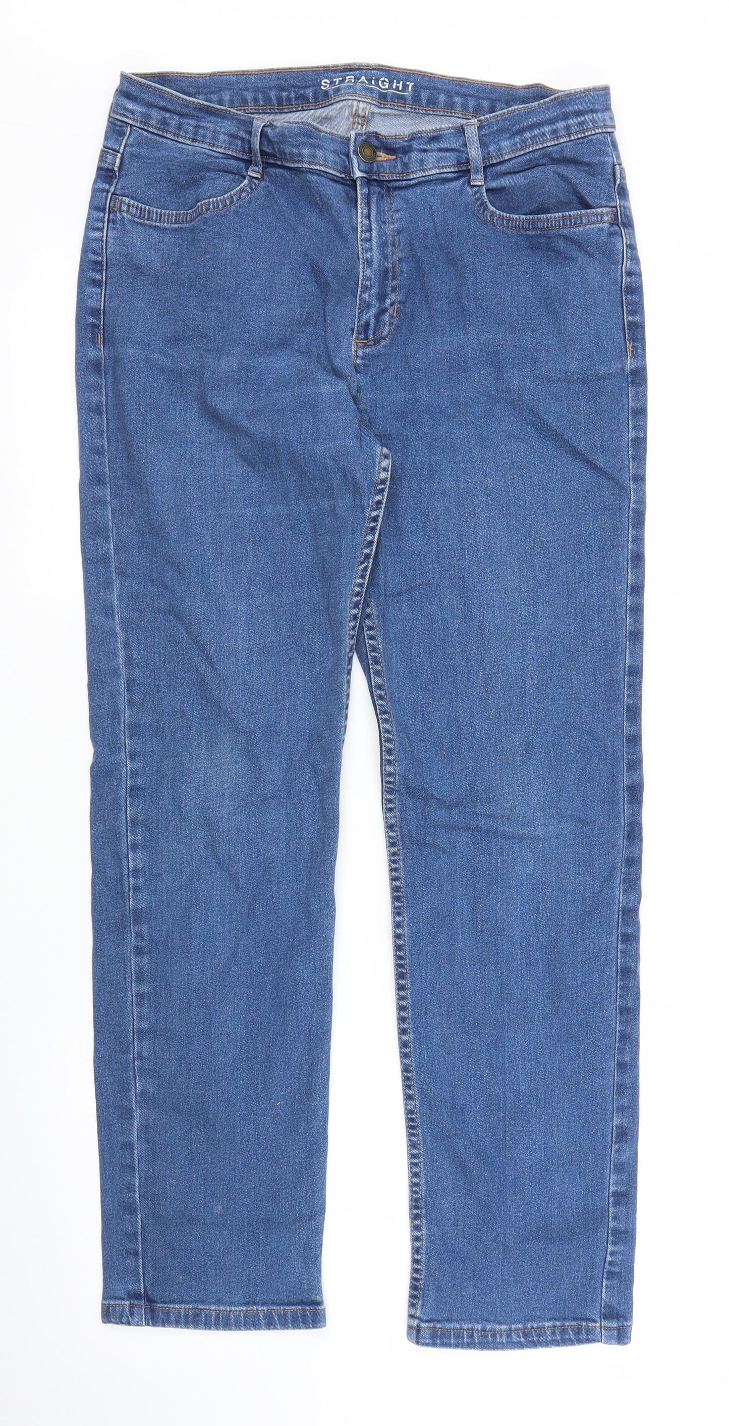Mens UK Size 30 in Preworn Regular Fit Straight Blue Jeans