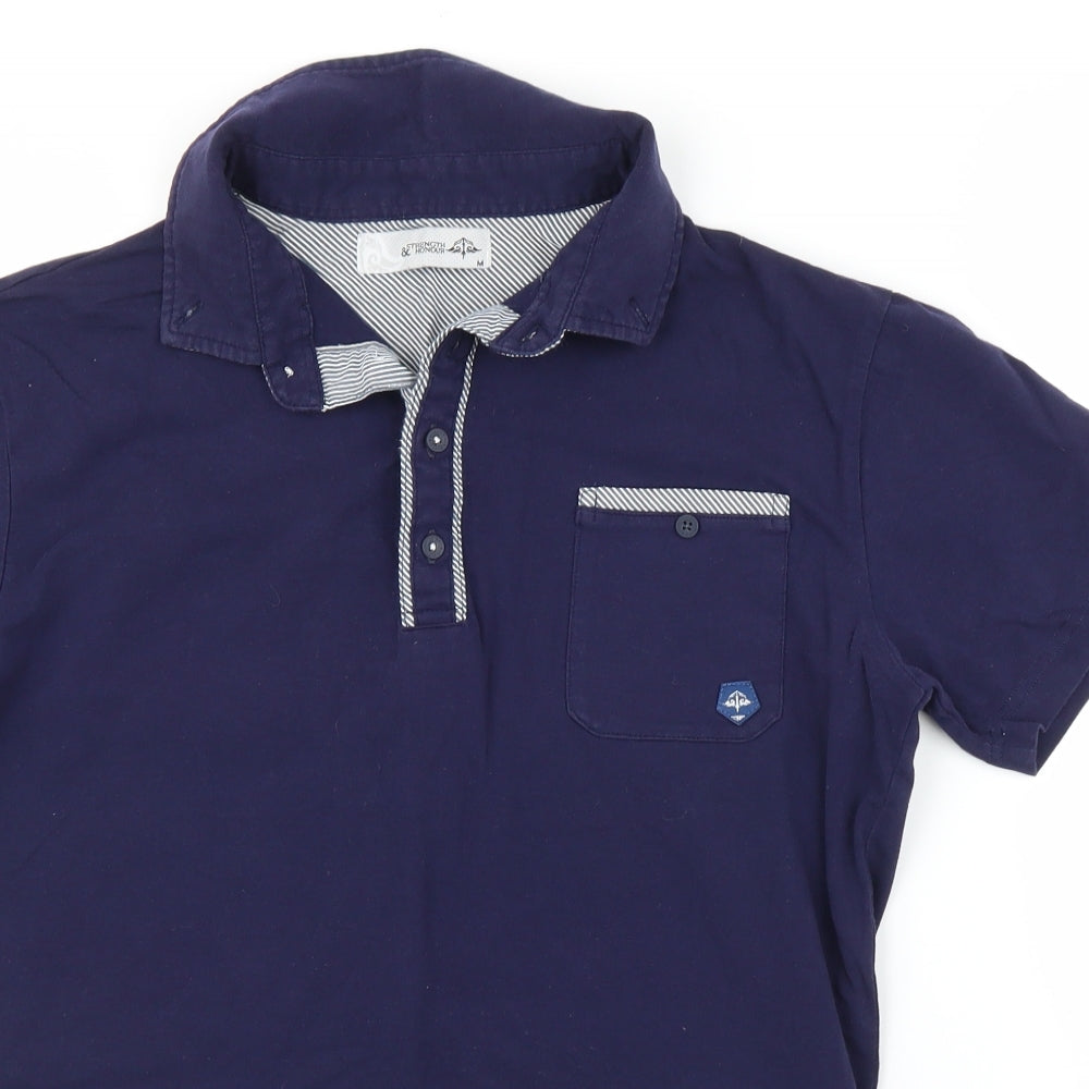 Strength & Honour Mens Blue    Polo Size M