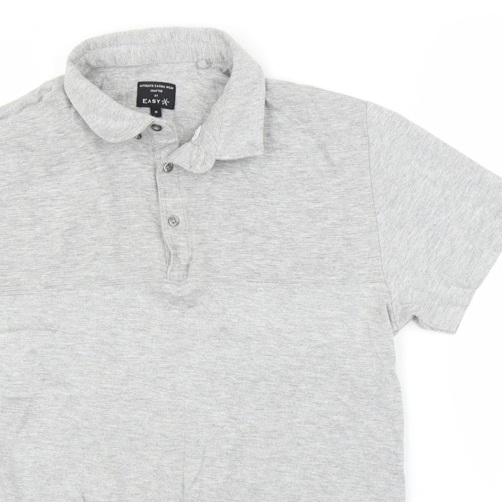 Easy Mens Grey    Polo Size M