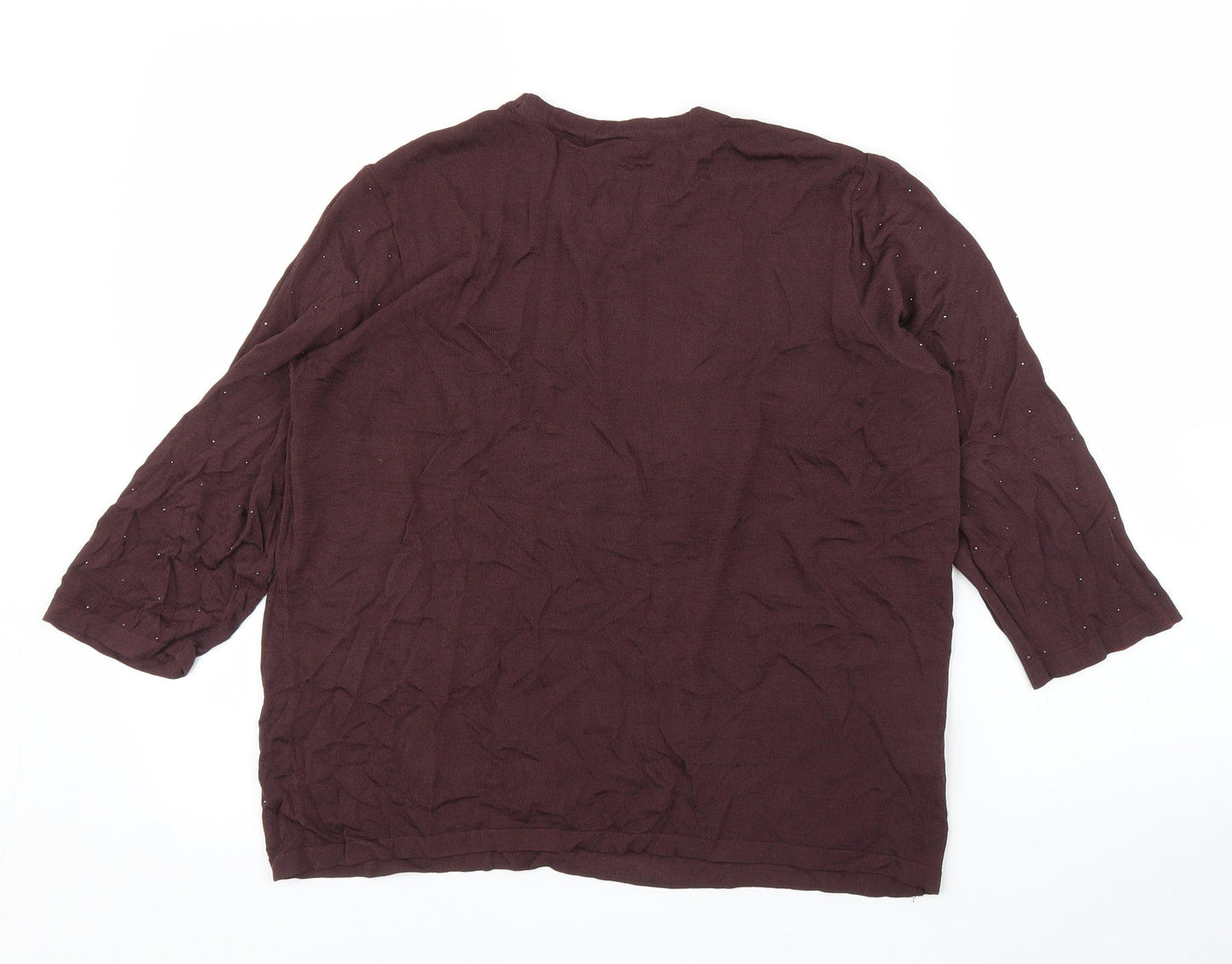 Womens UK Size L Saint Tropez Brown Basic Blouse