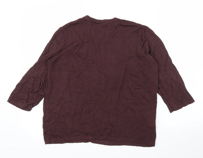 Womens UK Size L Saint Tropez Brown Basic Blouse