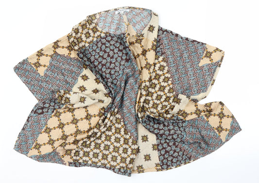 Glamorous Womens Beige Floral  Basic Blouse Size S