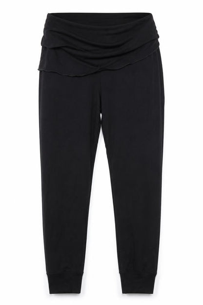 Pink Flame Womens Black   Carrot Leggings Size L L23 in