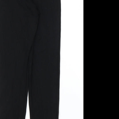 Pink Flame Womens Black   Carrot Leggings Size L L23 in
