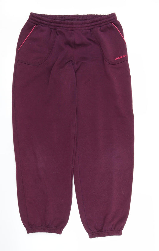 LA Gear Womens Purple   Sweatpants Trousers Size 12 L26 in