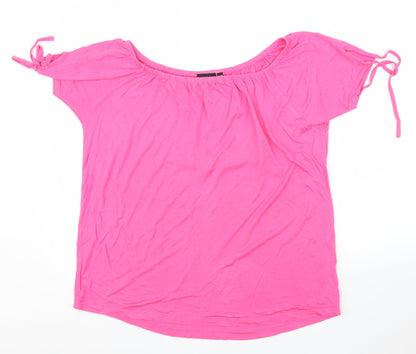 Womens UK Size 12 Be You Pink Basic Blouse
