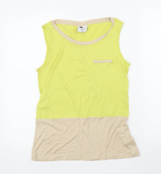 Womens UK Size 14 NEXT Yellow Basic Blouse