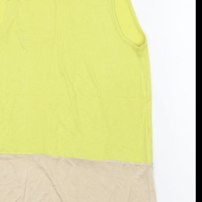 Womens UK Size 14 NEXT Yellow Basic Blouse