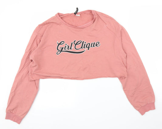 Womens UK Size M H&M Pink Pullover Jumper