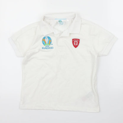 UEFA Euro 2020 Boys White   Basic Polo Size 9-10 Years  - Football