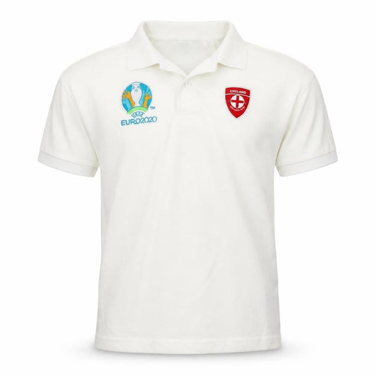 UEFA Euro 2020 Boys White   Basic Polo Size 9-10 Years  - Football