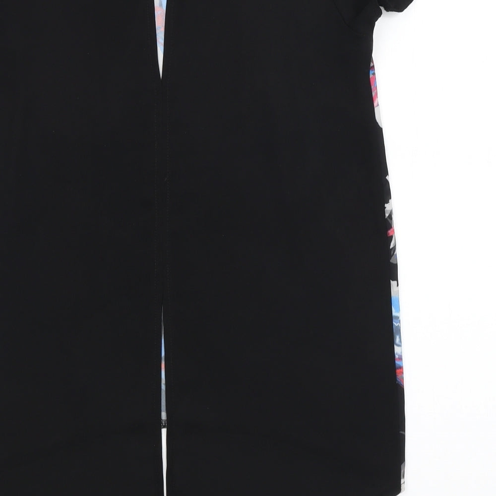 Select Womens Black Floral  Basic Blouse Size 10
