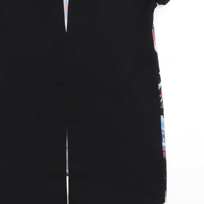 Select Womens Black Floral  Basic Blouse Size 10