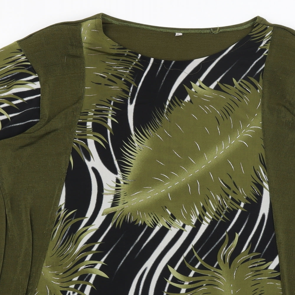 Womens UK Size M Preworn Green Basic Blouse