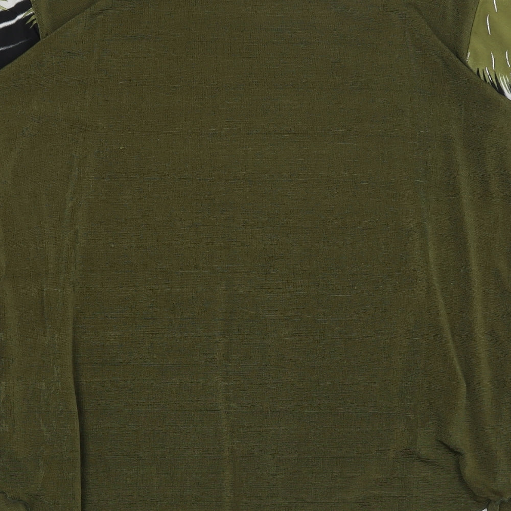 Womens UK Size M Preworn Green Basic Blouse
