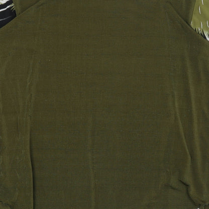 Womens UK Size M Preworn Green Basic Blouse