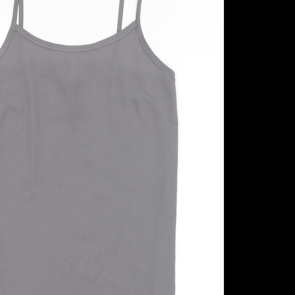 Womens UK Size 8 Topshop Grey Camisole Tank