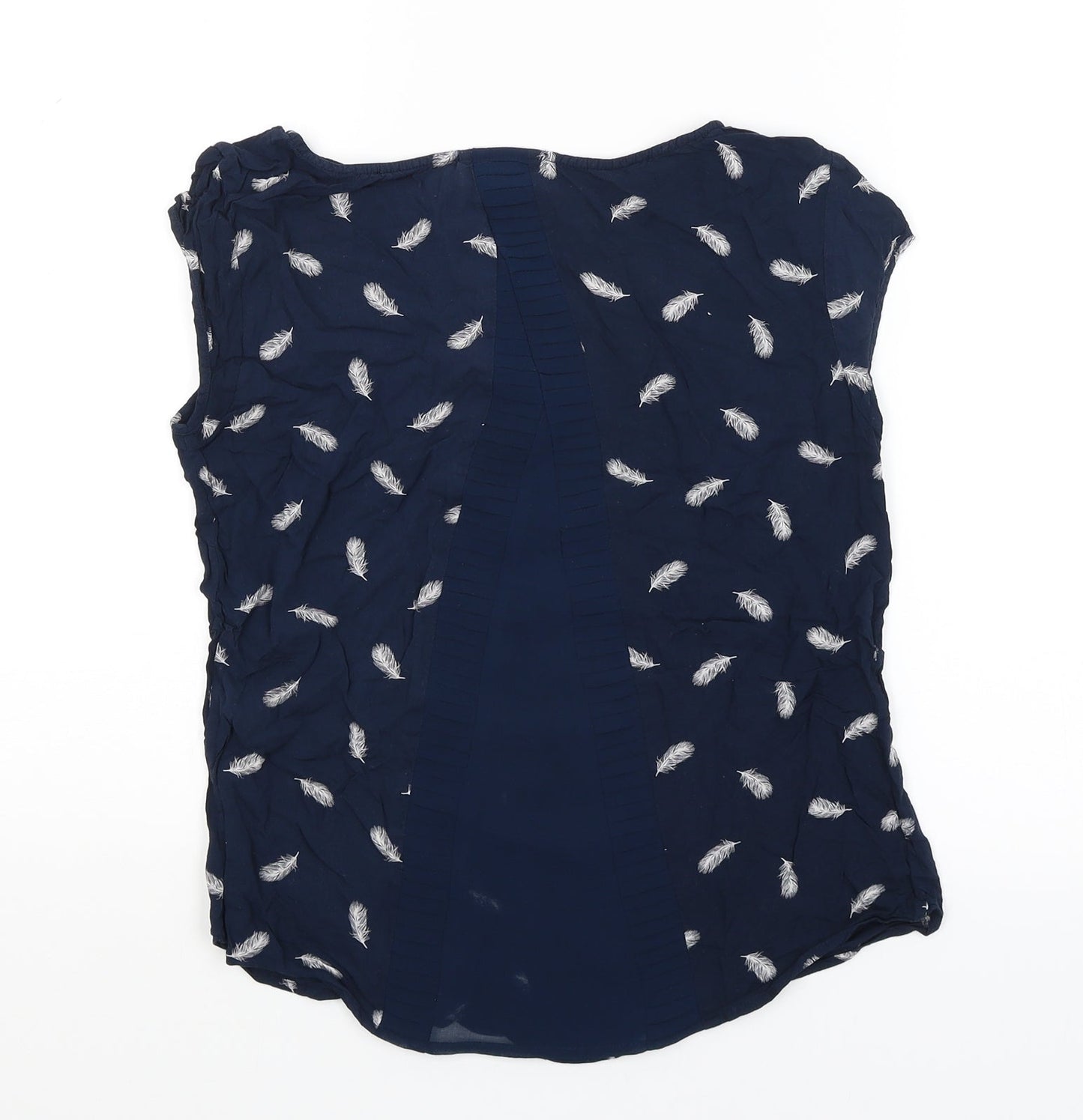 Womens UK Size 8 Warehouse Blue Basic T-Shirt