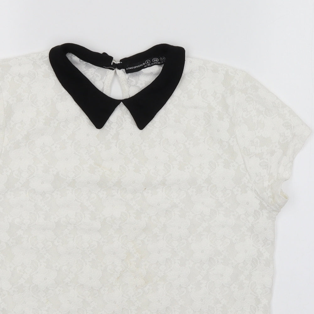 Atmosphere Womens White   Basic T-Shirt Size 8