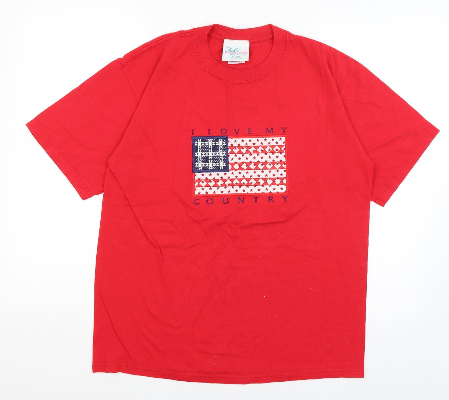 MC CC Sportswear Mens Red    T-Shirt Size M  - Love My Country
