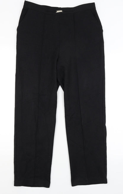 Womens UK Size 10 Papaya Regular Fit  Black Trousers