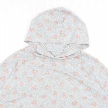 George Womens Grey   Pullover Hoodie Size 6  - Hearts