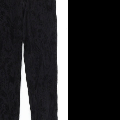 H&M Girls Black Paisley  Capri Trousers Size 14 Years