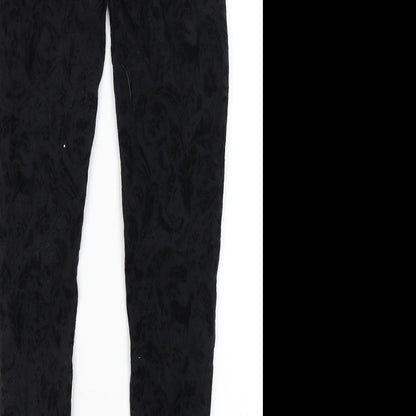 H&M Girls Black Paisley  Capri Trousers Size 14 Years