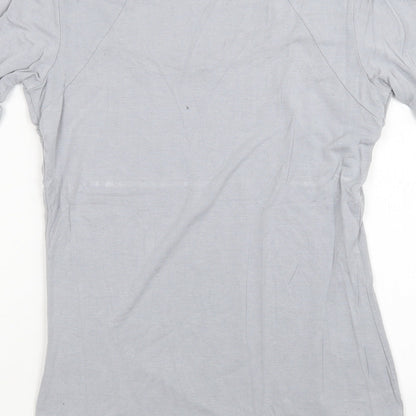 Womens UK Size S Preworn Grey Basic T-Shirt