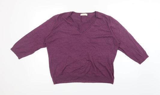 Womens UK Size 22 Marks and Spencer Purple Pullover Sweatshirt