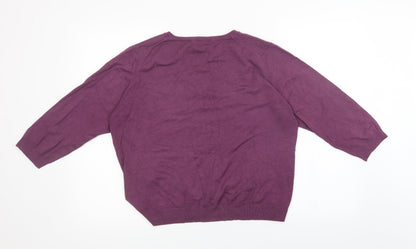 Womens UK Size 22 Marks and Spencer Purple Pullover Sweatshirt