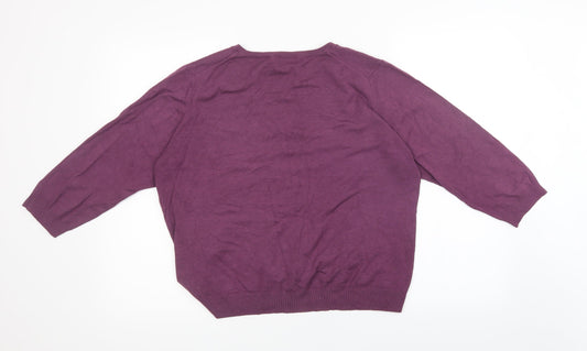 Womens UK Size 22 Marks and Spencer Purple Pullover Sweatshirt