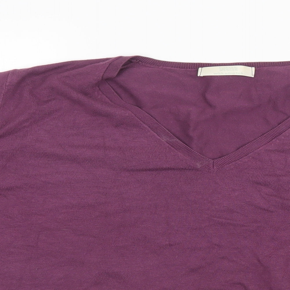 Womens UK Size 22 Marks and Spencer Purple Pullover Sweatshirt