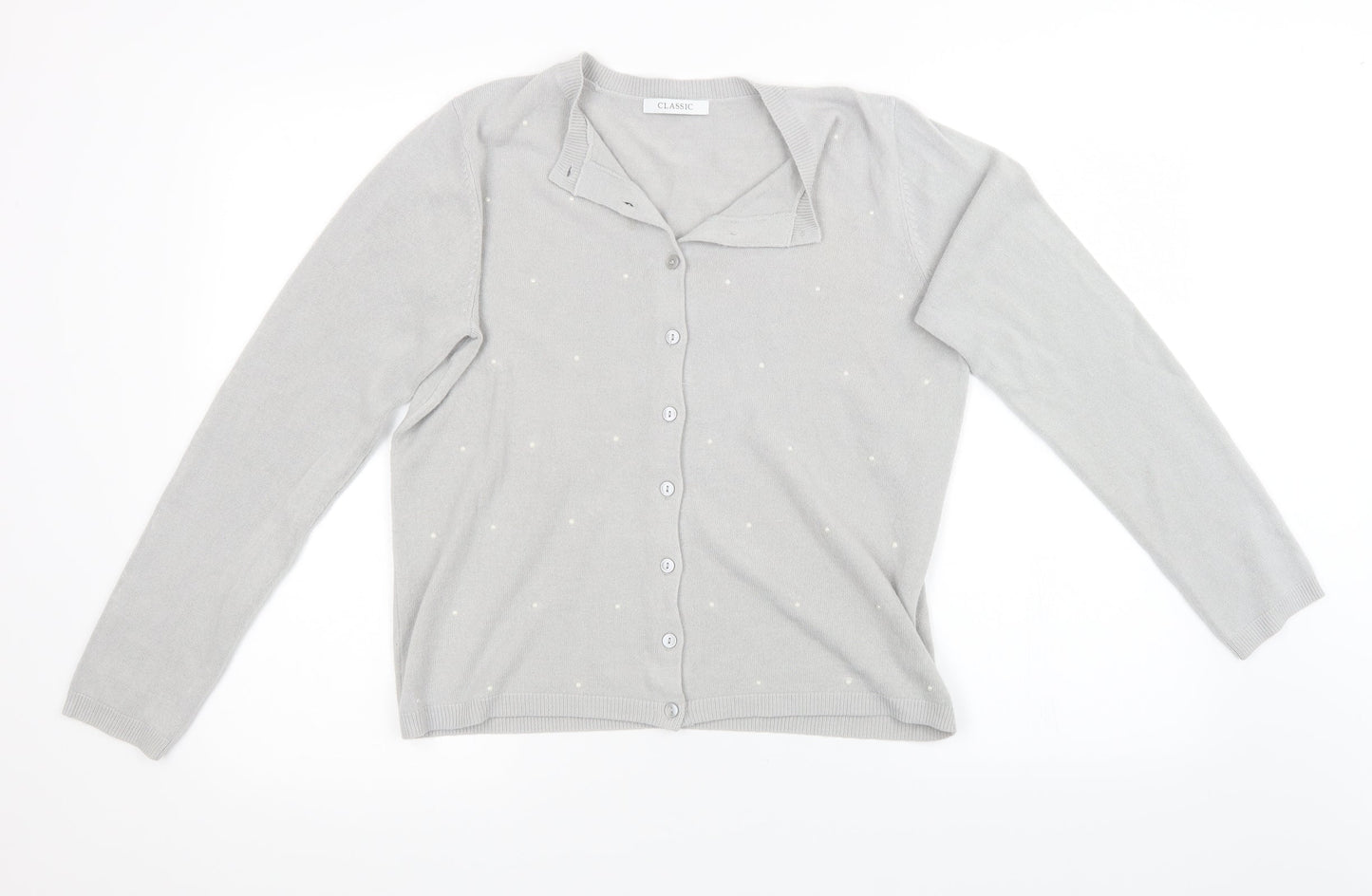 Womens UK Size 10 Marks and Spencer Grey Cardigan Jumper