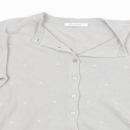 Womens UK Size 10 Marks and Spencer Grey Cardigan Jumper