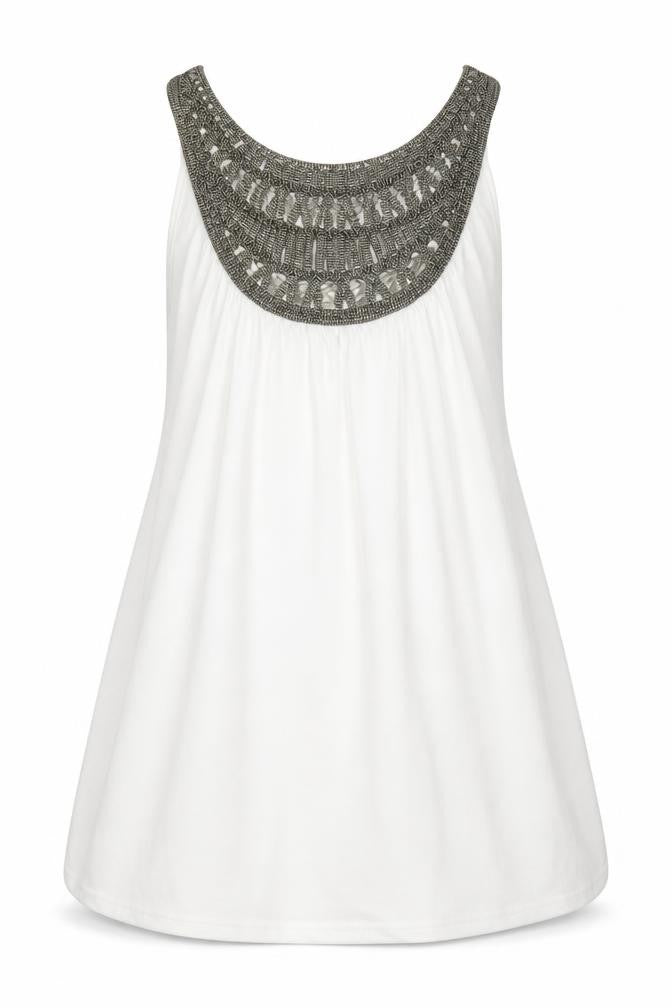 Womens UK Size 8 Topshop White Basic Tank
