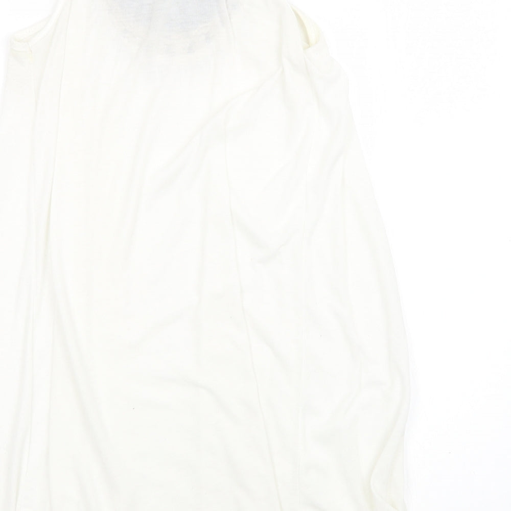 Womens UK Size 8 Topshop White Basic Tank