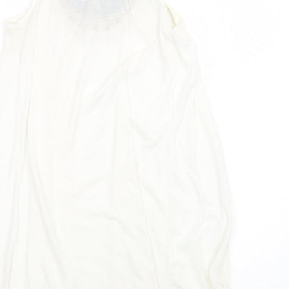 Womens UK Size 8 Topshop White Basic Tank