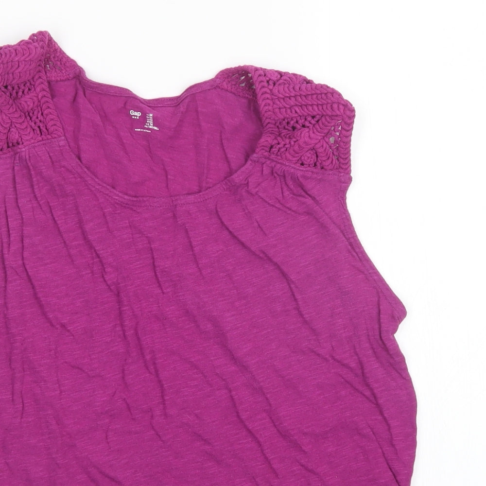 Womens UK Size M Gap Purple Basic Tank